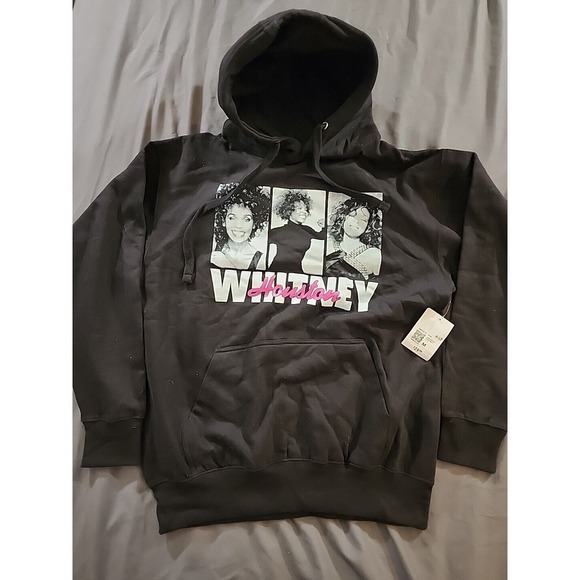 Other - New Whitney Houston Black Graphic Hoodie Sweatshirt‎ Pullover Jacket Size Medium